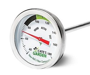 Garden Thermometer Cate's Garden Premium Stainless Steel Bimetal Thermometer